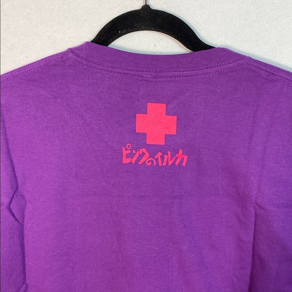 Pink + Dolphin Purple Graphic T-Shirt with Dolphin Design size Large - Picture 5 of 7